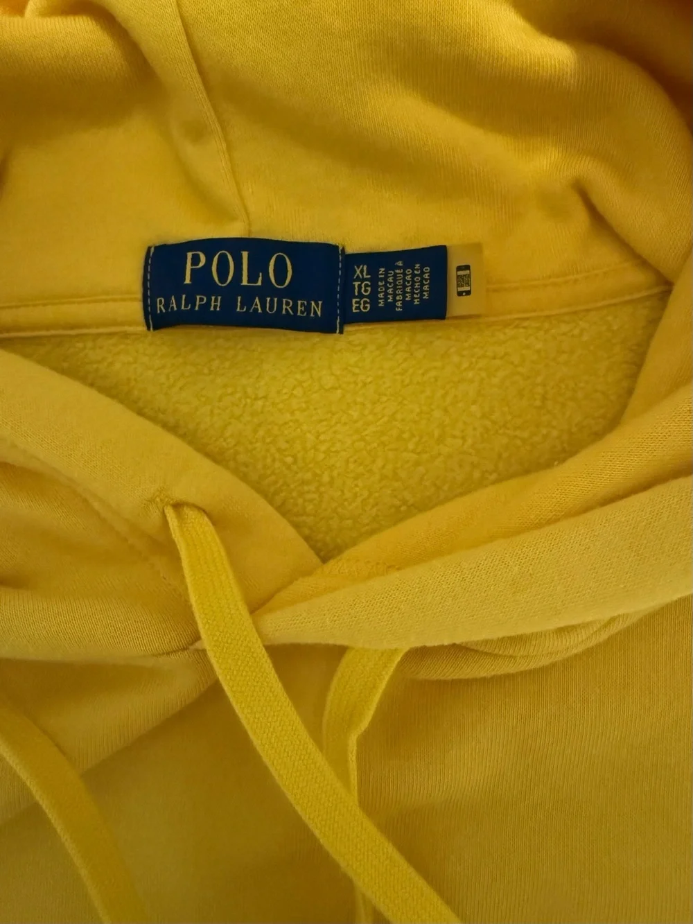 Polo Ralph Lauren Men's Yellow Polo 1967 Athl. Dept Fleece Pullover Hoodie XL